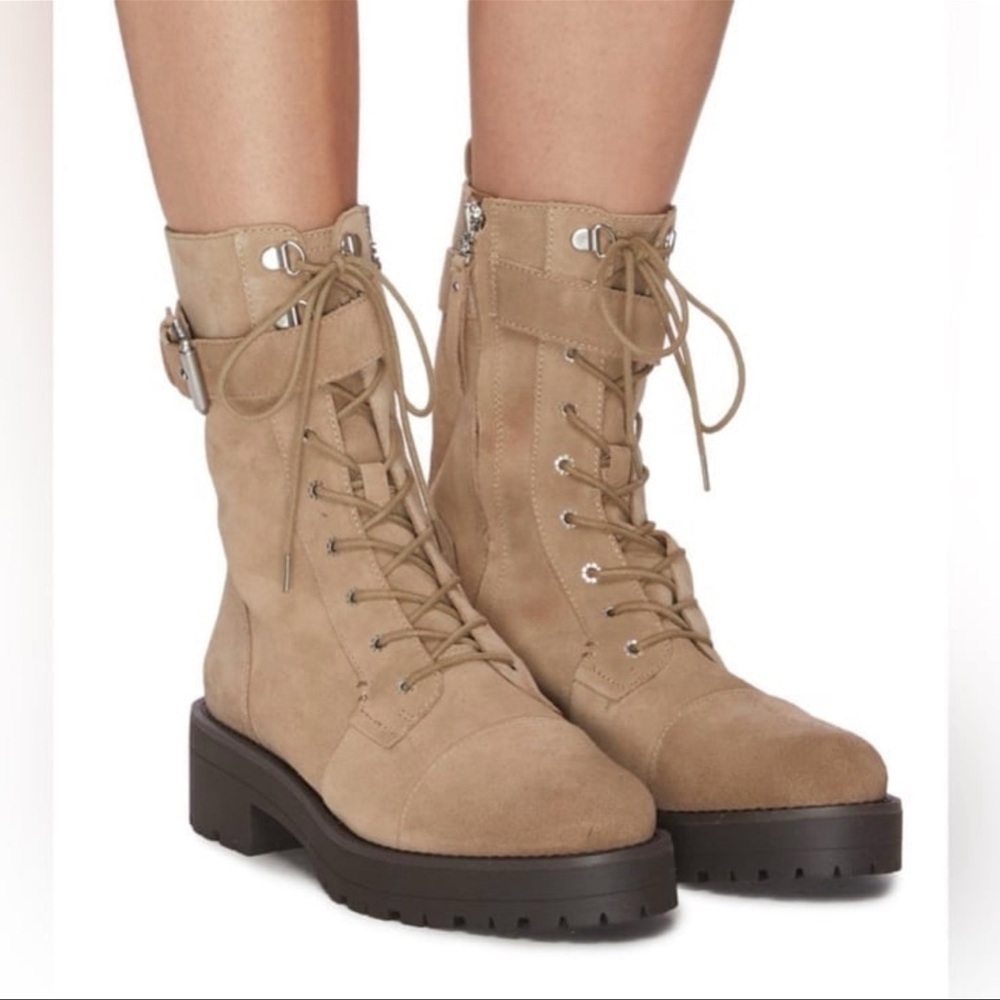Sam Edelman Junip Suede Combat Boots size 6.5